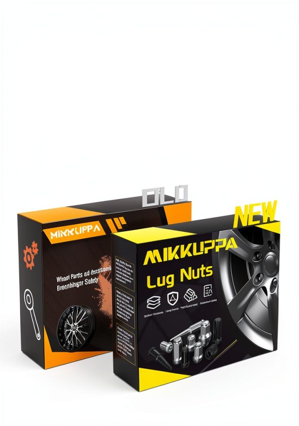 MIKKUPPA Lug Nuts Alloy Steel Hex Black 24pcs-8