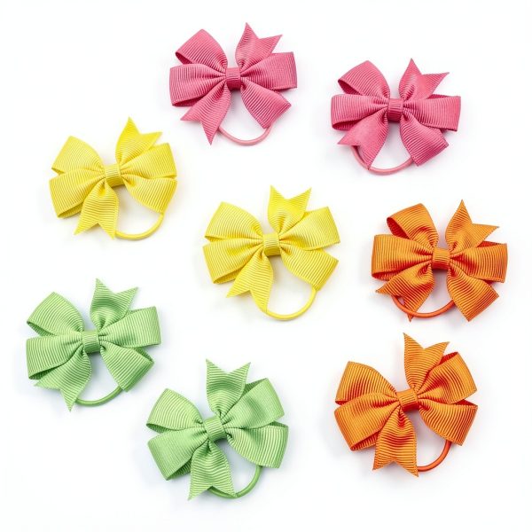 Baby Hair Ties by BBGifts, Grosgrain Ribbon, 2 inch Bow Ties-8