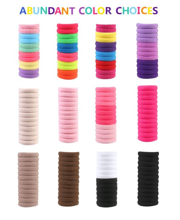 Zingso Toddler Hair Ties Soft Nylon Colorful Pack-5