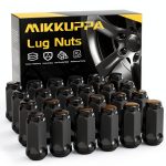 MIKKUPPA Lug Nuts Alloy Steel Hex Black 24pcs-0