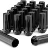 FLYCLE Lug Nuts M14 Black Steel Wheel Fastener-0