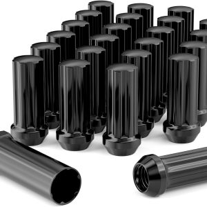 FLYCLE Lug Nuts M14 Black Steel Wheel Fastener-0