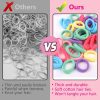Zingso Toddler Hair Ties Soft Nylon Colorful Pack-3