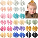 BBGifts Baby Hair Bow Ties Soft Grosgrain 2in-0