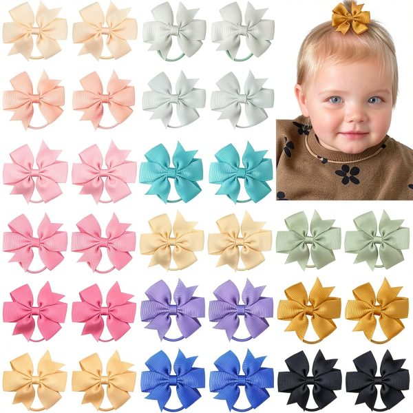 BBGifts Baby Hair Bow Ties Soft Grosgrain 2in-0