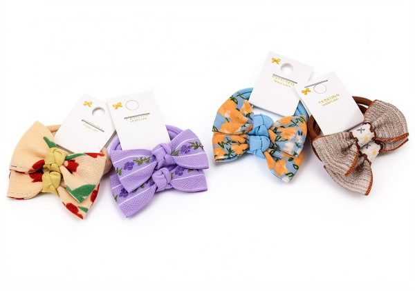 Baby Hair Ties with Bows by BIANHUAN-6