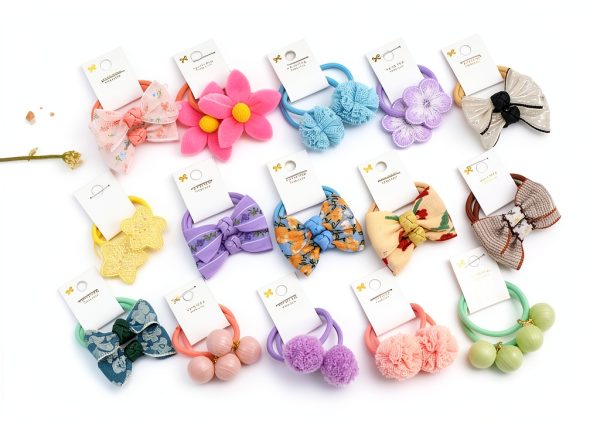 Baby Hair Ties with Bows by BIANHUAN-7