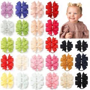 BBGifts Baby Hair Bow Ties Soft Grosgrain 2in-0