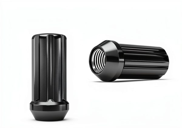 White Knight Carbon Steel Lug Nuts 24 Pack Black Chrome-1