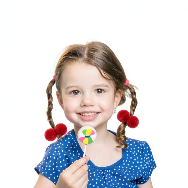 Pompom Hair Ties Cinaci Elastic Girls Accessory-1