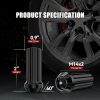 FLYCLE Lug Nuts M14 Black Steel Wheel Fastener-1