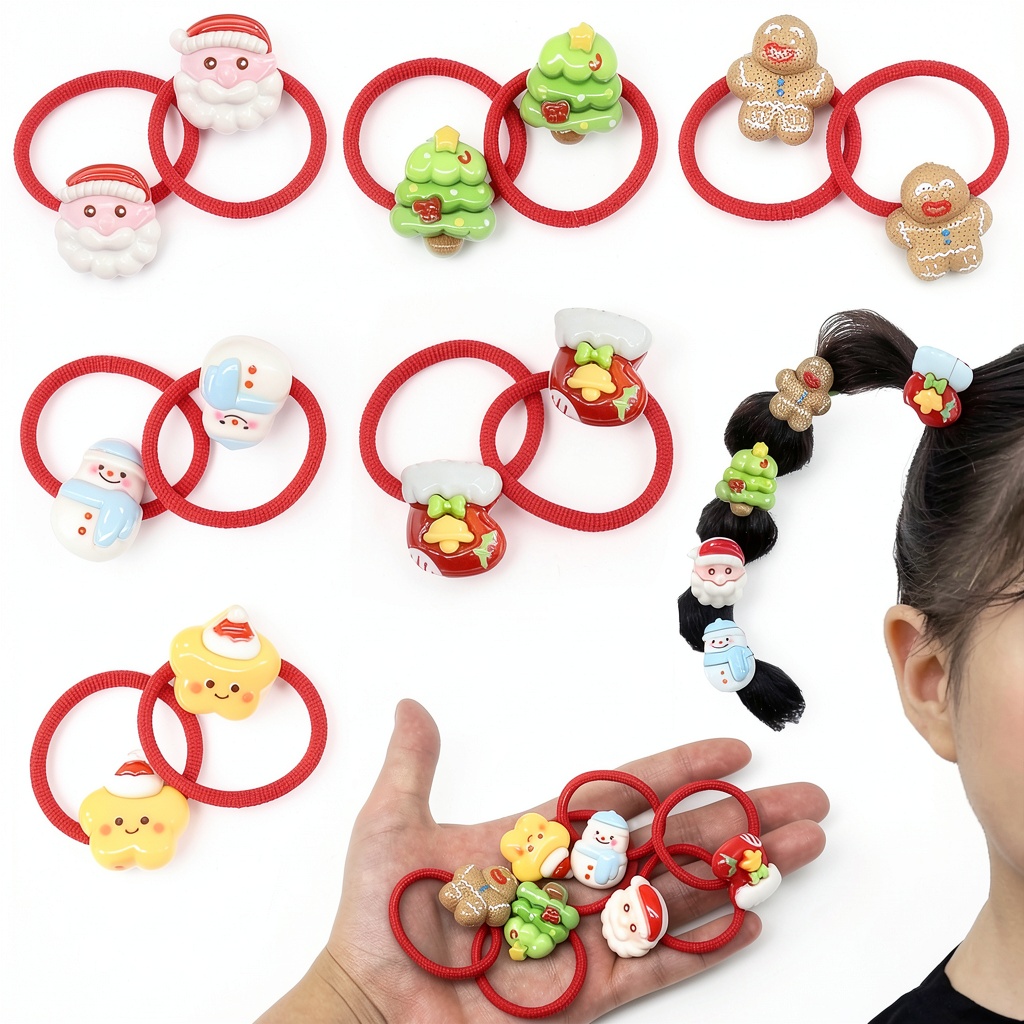BlueZOO Christmas hair ties for kids