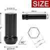 Flycle 9/16-18 Wheel Lug Nuts Black Alloy Steel-1