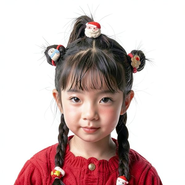 BlueZOO Christmas Hair Ties for Kids-3