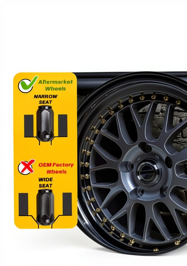 MIKKUPPA Lug Nuts Alloy Steel Hex Black 24pcs-4