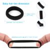 Nspring Black Baby Hair Ties Soft Cotton Elastic-1