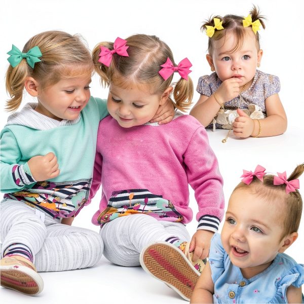 BBGifts Baby Hair Bows Handmade Grosgrain 2inch-1