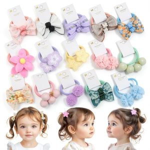 Baby Hair Ties with Bows by BIANHUAN-0