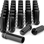 Flycle 9/16-18 Wheel Lug Nuts Black Alloy Steel-0