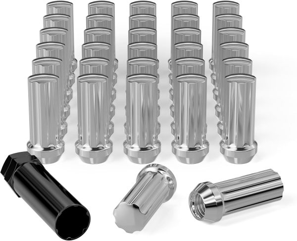 Flycle Chrome Lug Nuts 14x1.5 Lock Design-0
