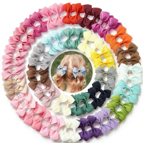 Baby Hair Ties by BBGifts Soft Grosgrain Ribbon-0