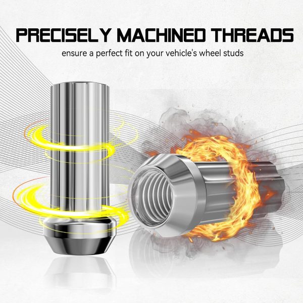 Flycle Chrome Lug Nuts 14x1.5 Lock Design-3