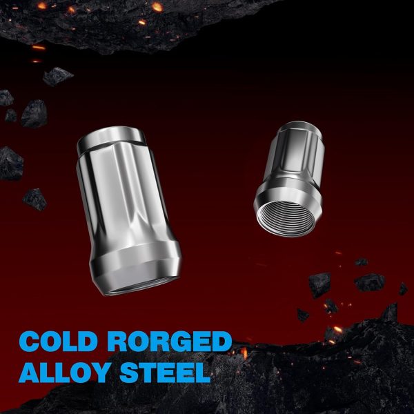JiiinMiiin Automotive Lug Bolts 12x1.5 Chrome-2