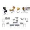 Dishwasher Installation Kit Eastman 6ft Braided Stainless Steel Supply-5