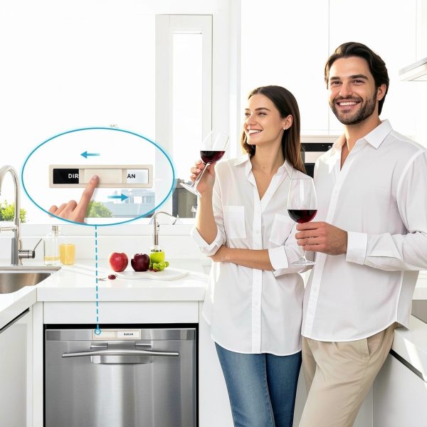 Dishwasher Magnet Clean Dirty Sign Kitensil Stainless Steel 7x1.4in-7