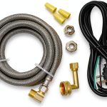 Universal Dishwasher Installation Kit with 6' Connector and Power Cord, Stainless Steel-0