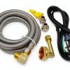 Universal Dishwasher Installation Kit with 6' Connector and Power Cord, Stainless Steel-8