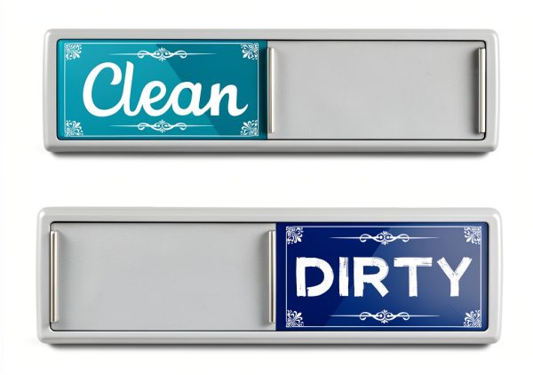 Dishwasher Magnet Clean Dirty Sign, Green & Blue Clean Dirty Magnet For Dishwasher, Refrigerator, Kitchen Signs,Kitchen Decor And Accessories-0