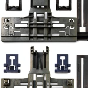 Dishwasher Top Rack Adjuster Funmit W10546503 8‑Piece Black Polymer-0