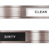Dishwasher Magnet Clean Dirty Sign Kitensil Stainless Steel 7x1.4in-0