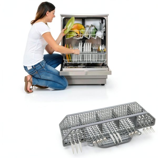 Universal Dishwasher Silverware Basket HiWin Fits GE Whirlpool Samsung-6