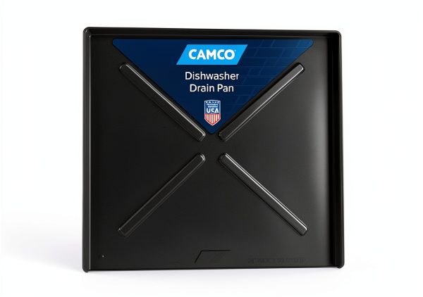 Dishwasher Drain Pan Camco Polymer 24 x 20-1/2" Leak Protection-0