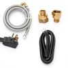 Universal Dishwasher Installation Kit with 6' Connector and Power Cord, Stainless Steel-2