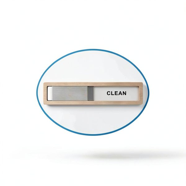 Dishwasher Magnet Clean Dirty Sign Kitensil Stainless Steel 7x1.4in-8