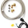 Universal Dishwasher Installation Kit with 6' Connector and Power Cord, Stainless Steel-5