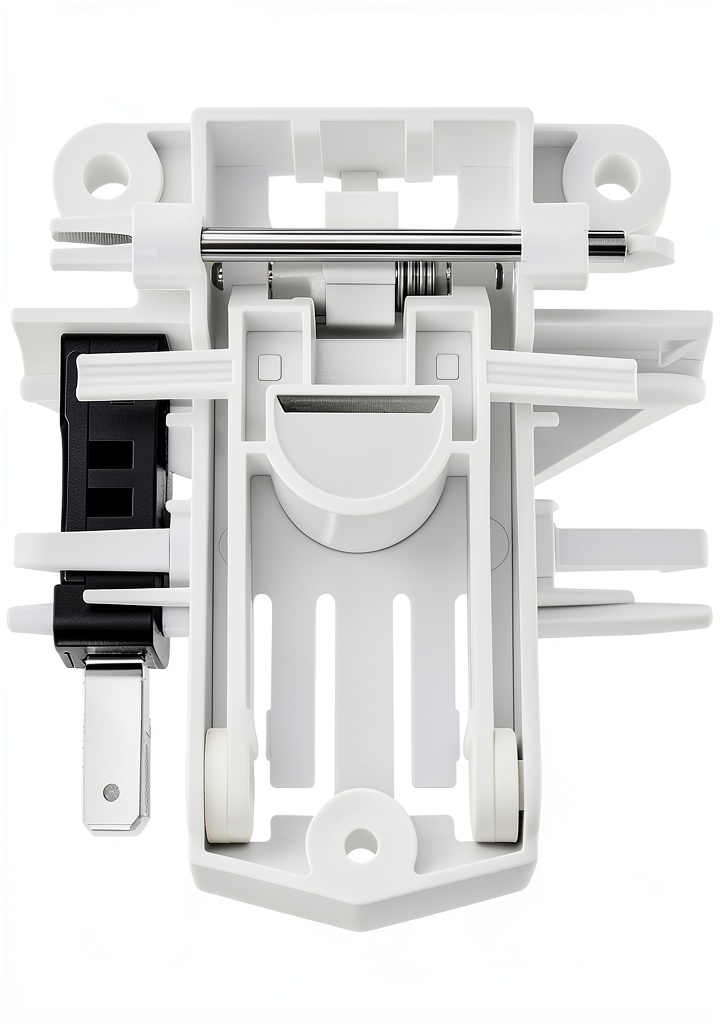 Installing Dishwasher Door Latch Hosile DD81-02132A Spring for Samsung DW80 on a kitchen countertop