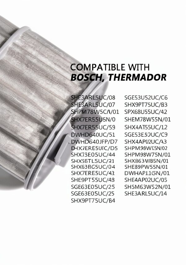 645038 Dishwasher Appliance Filter Micro Circulation Pump 00645038 Dishwasher Filter Basket Compatible with Bosch Thermador Kitchen Accessories Replacement-2